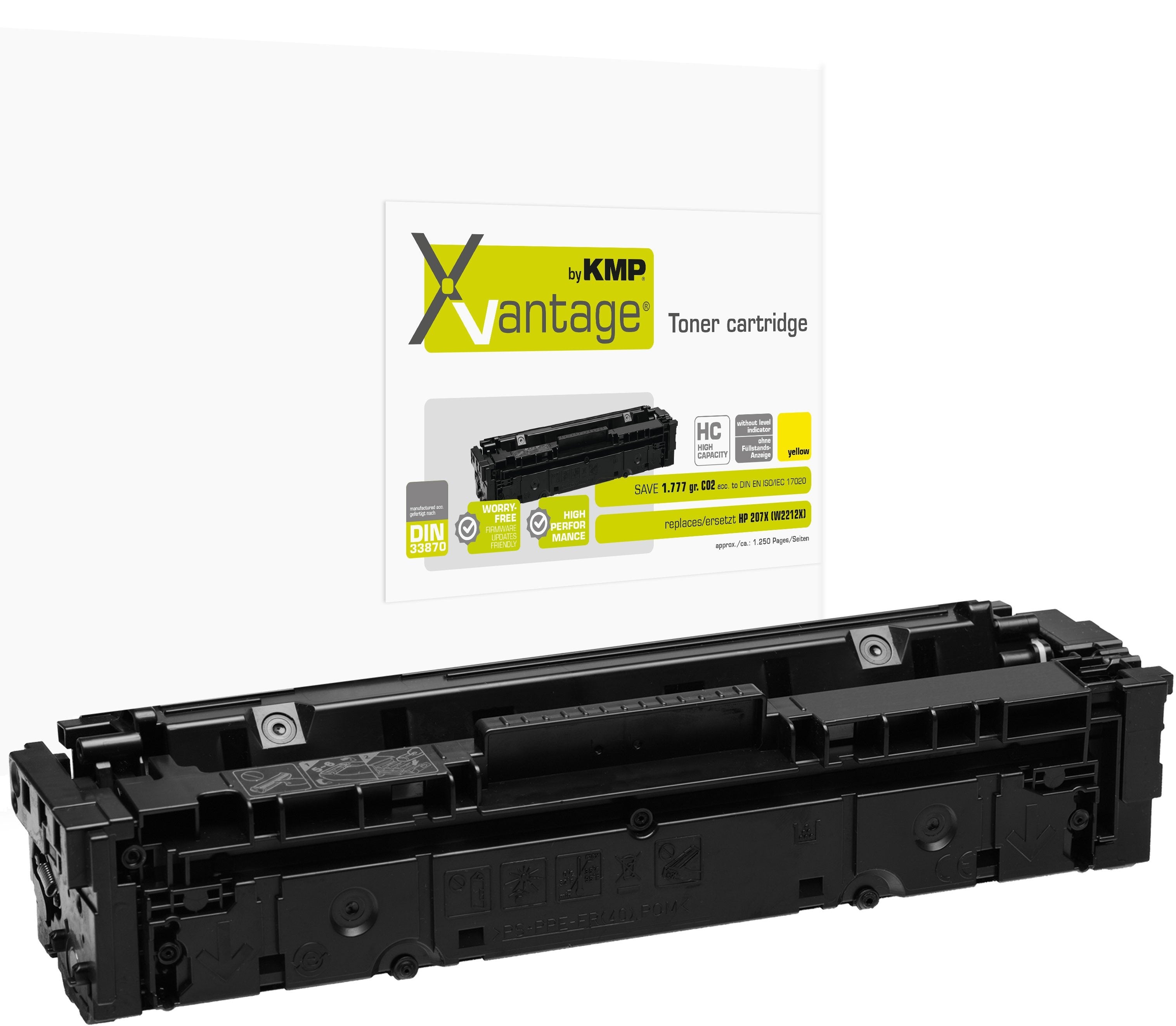 Toner Kmp Xvantage Hp207x W2212x 2450 Copias Amarillo Remanufactured