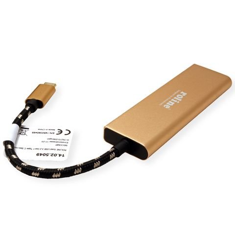 Roline Gold Usb 3.2 Gen 1 Hub, 4fach, Typ C Anschlusscable