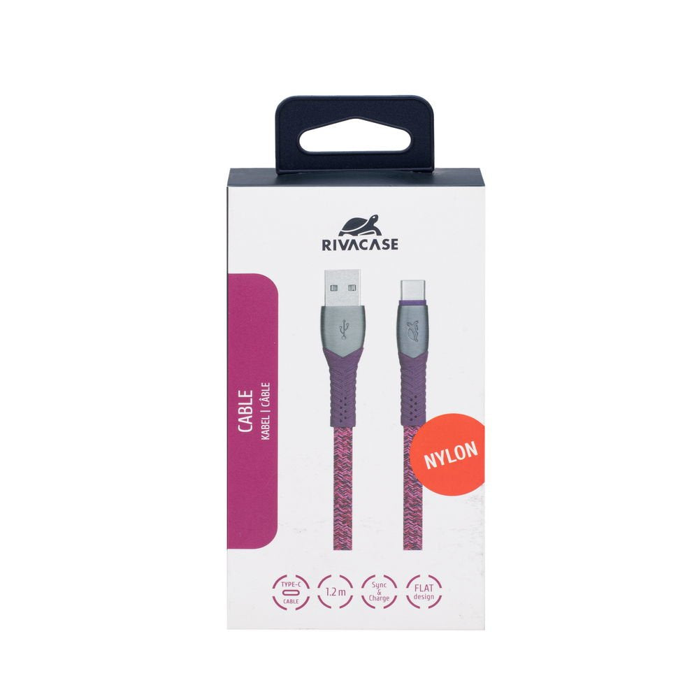 Cable Usb-C To Usb2 1.2m/Red Ps6102 Rd12 Rivacase