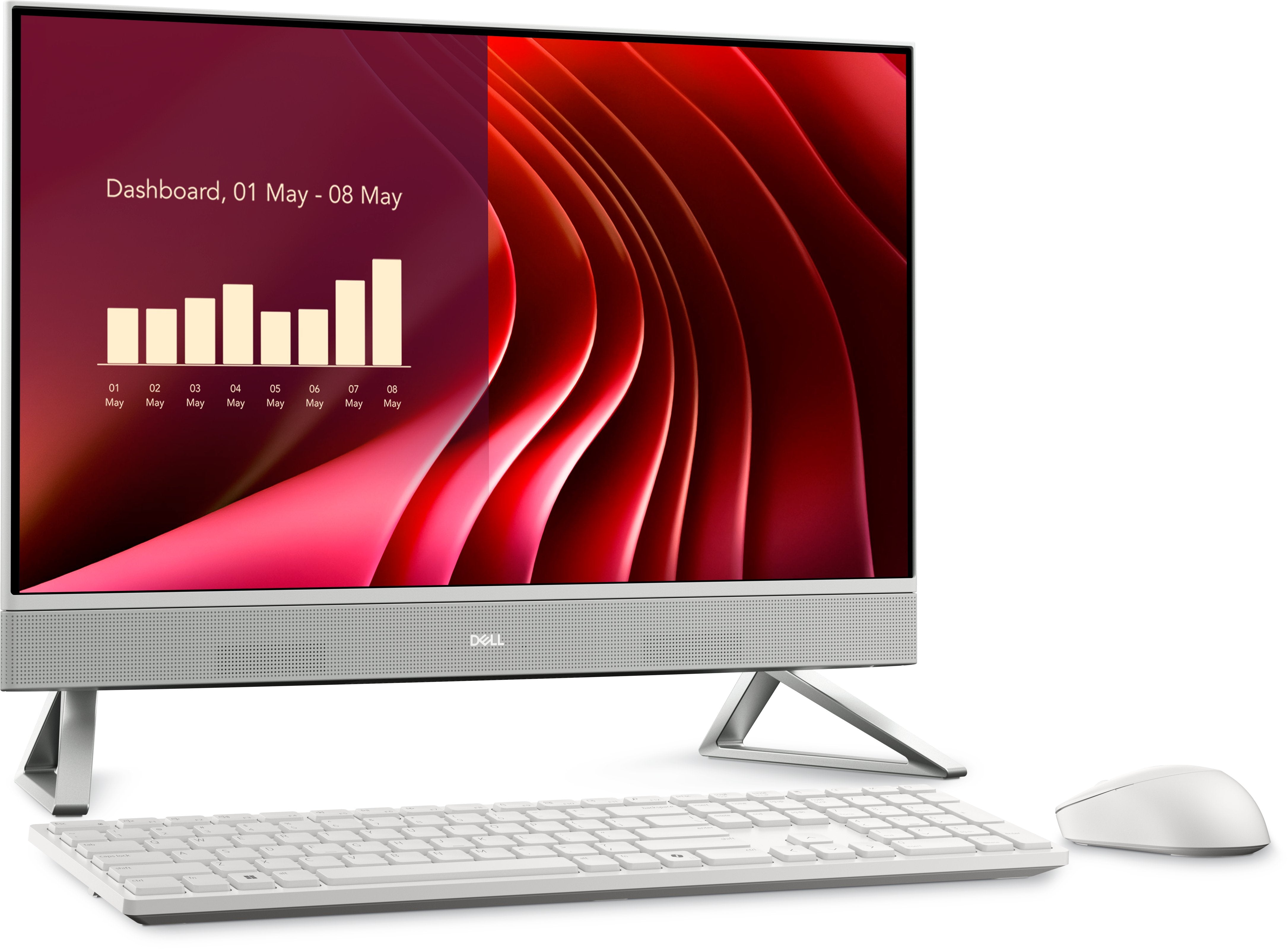 Dell 24 All-In-One Ec24250 Todo En Uno Core 7 150u / Hasta 5.4 Ghz Ram 16 Gb Ssd 1 Tb Nvme Intel Graphics Gigabit Ethernet Bluetooth Ieee 802.11ax (Wi-Fi 6e) Win 11 Pro Monitor: Led 23.8" 1920 X 1080 (Full Hd) @ 100 Hz Blanco Perla B