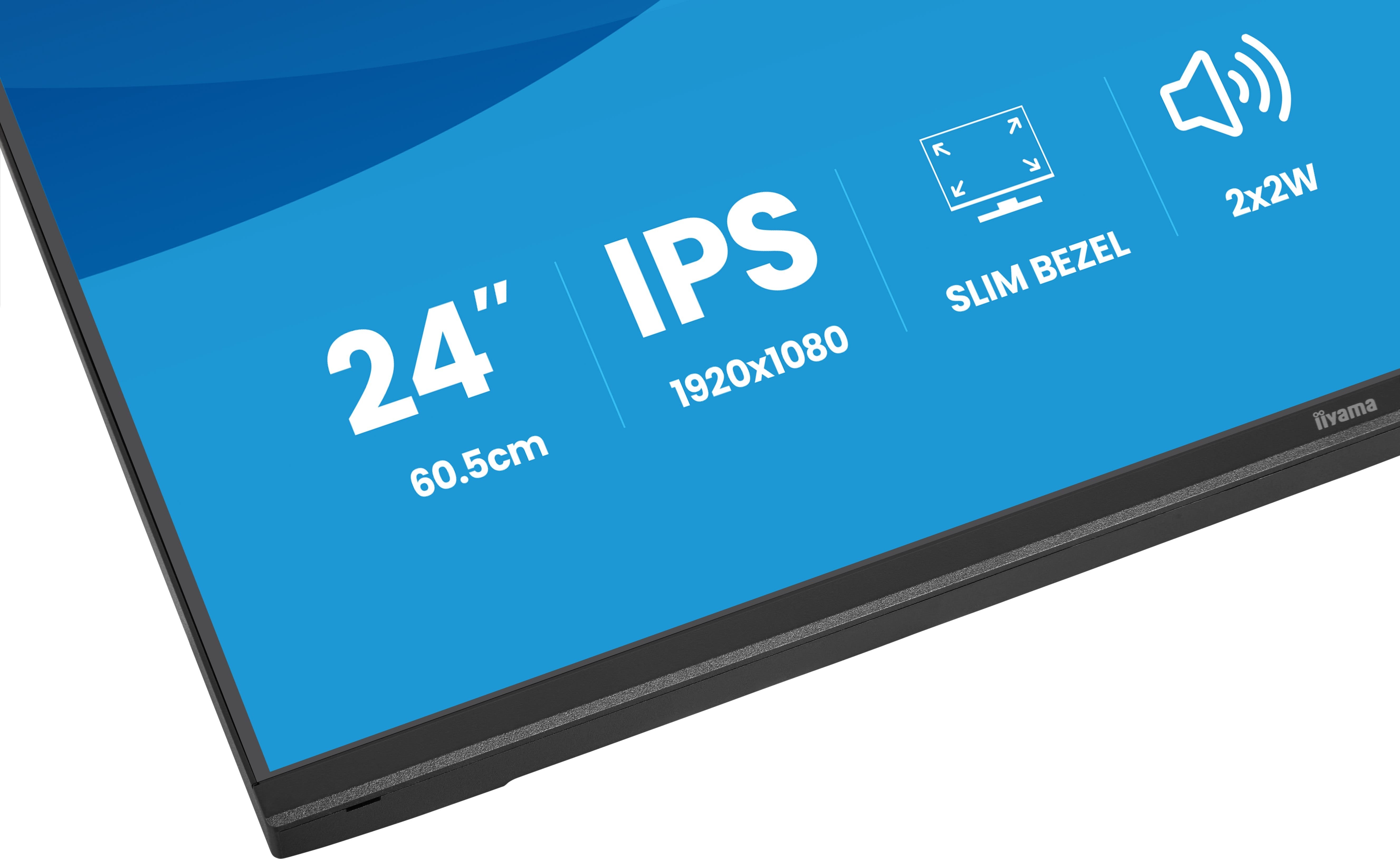 Iiyama Prolite X2497hsu-B1 (60.5 Cm (23.8 Zoll), Negro (Matt), Fullhd, Ips, Hdmi, Dp, Usb-Hub, Lautsprecher, 120hz Panel) X2497hsu-B1