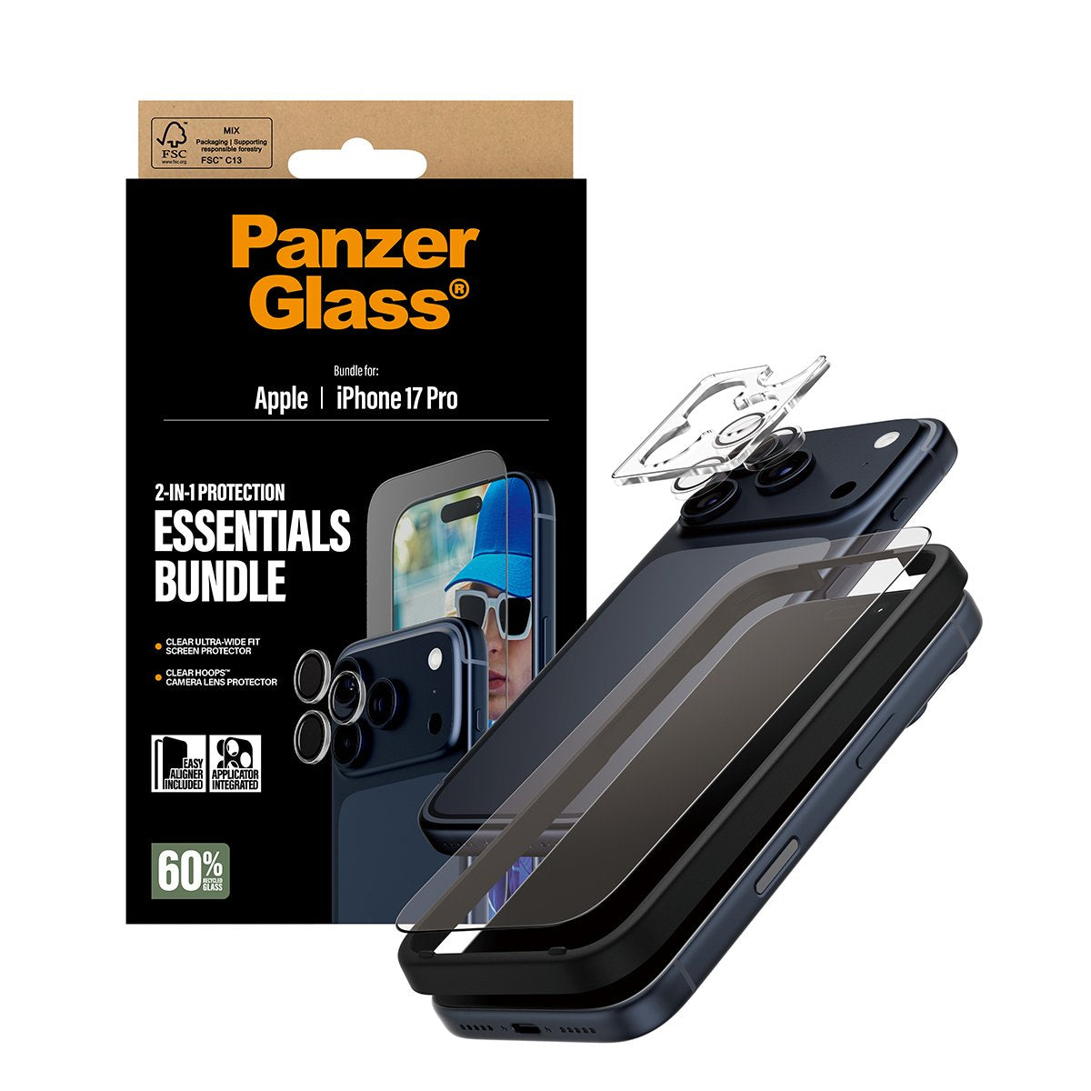 EAN 5715685031472 - PanzerGlass ® 2-in-1 Essentials Bundle iPhone 17 Pro Protector de pantalla Apple 1 pieza(s) imagen 5