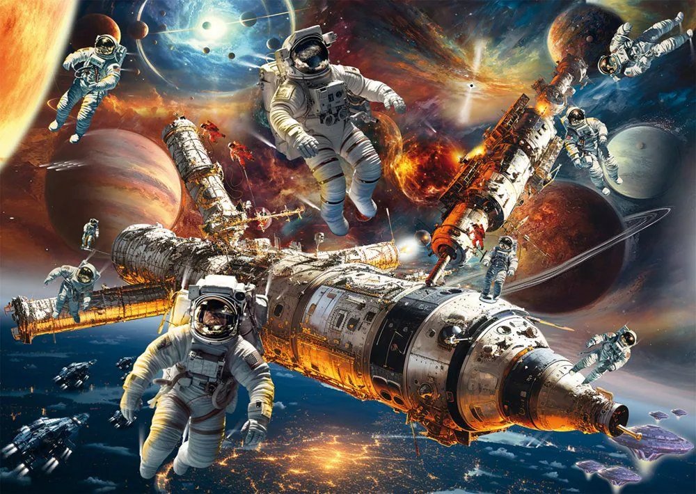 Schmidt Spiele Michele Farella: Magical Star Worlds - Ingrávido En El Espacio, Rompecabezas (1000 Piezas)