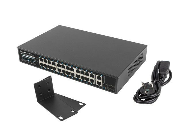 EAN 5901969429329 - Lanberg RSFE-24P-2C-360 switch No administrado Gigabit Ethernet (10/100/1000) Energía sobre Ethernet (PoE imagen 4