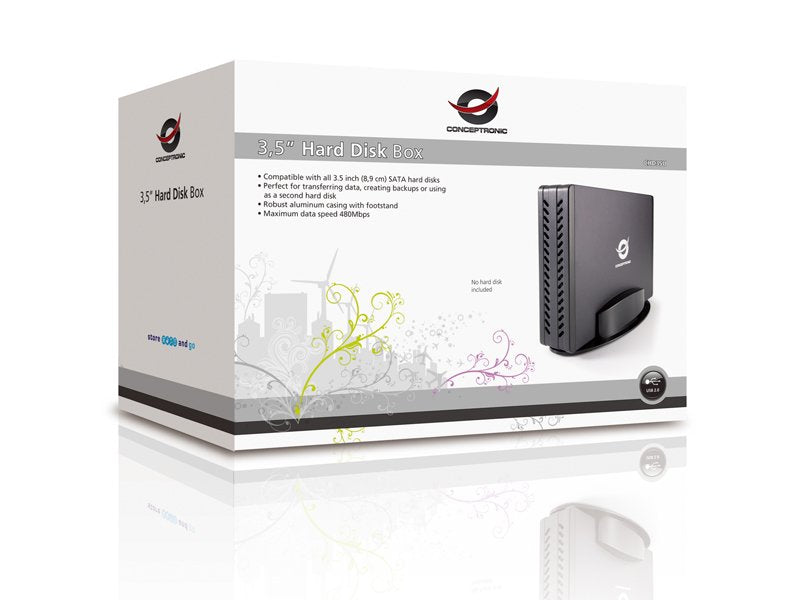 EAN 8714909008846 - Conceptronic CHD3SU caja para disco duro externo Caja de disco duro (HDD) Negro 3.5" imagen 5