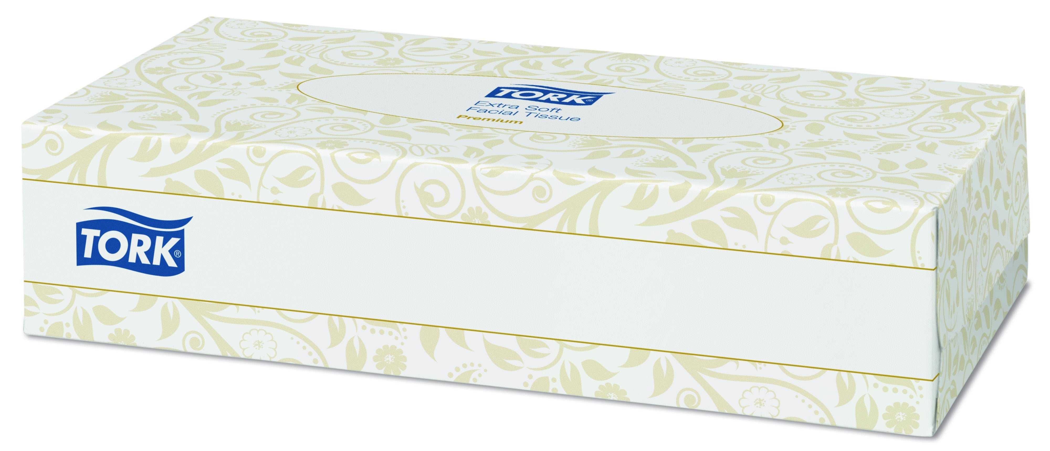 Tork Pañuelos Faciales Extra Suaves Premium 2 Capas Blanco -Caja 100 Ud-