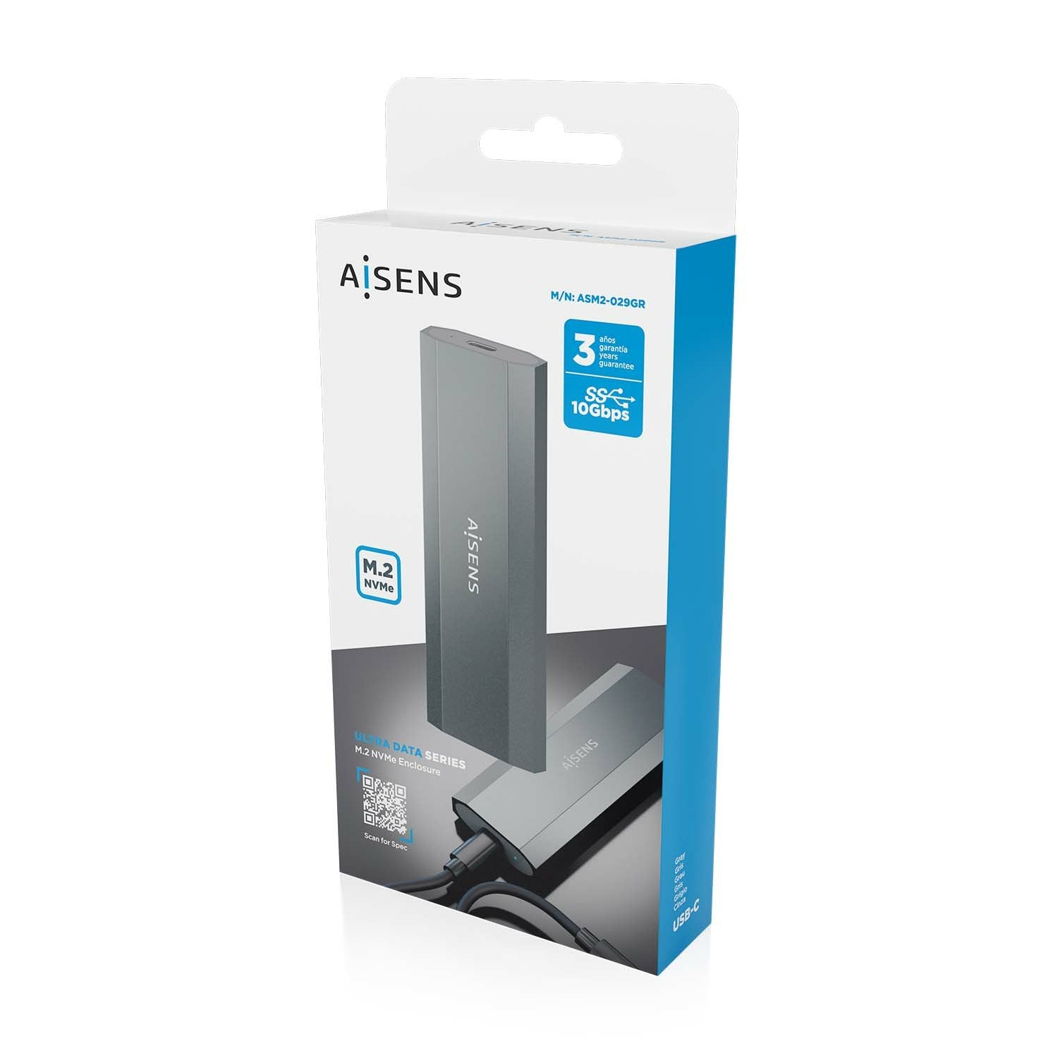 EAN 8436574709902 - AISENS ASM2-029GR caja para disco duro externo Caja externa para unidad de estado sólido (SSD) imagen 6