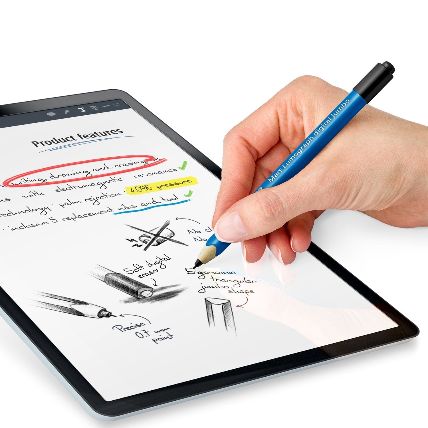 Maedtler Mars Lumograph Digital Jumbo 100% Pefc + 5 Spitzen