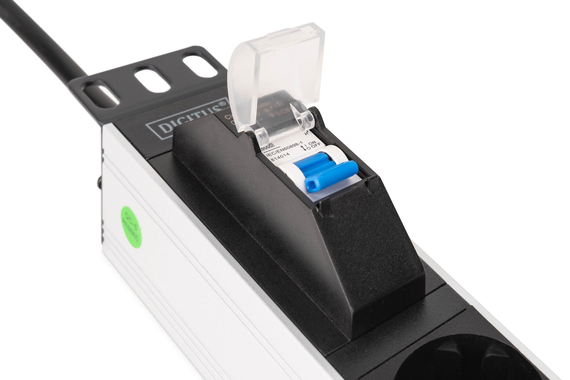 Digitus Meckdosenleime 7-Fach 19" Alu. 1he Negro