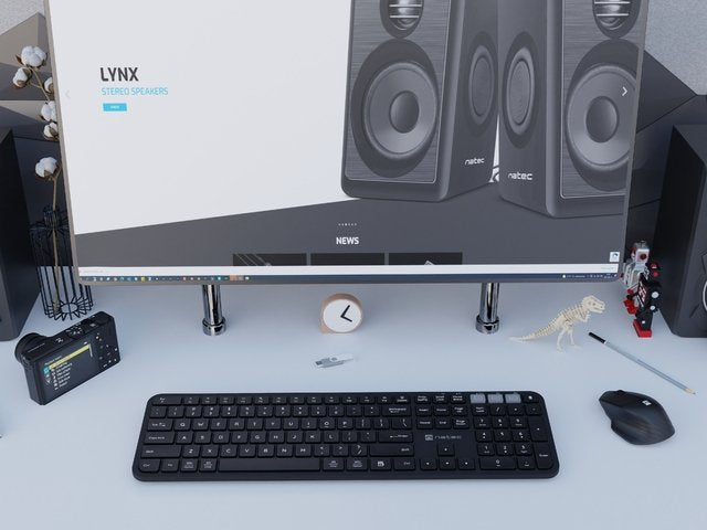 Teclado Ingles + Raton Natec Octopus 2 Bt+Usb Us