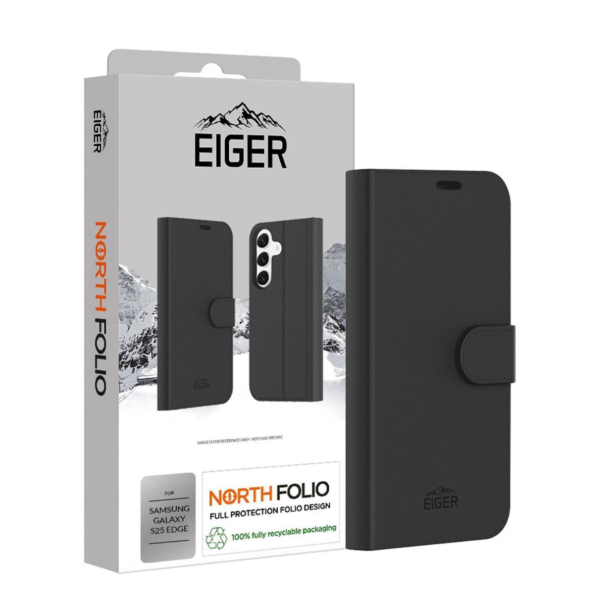 Eiger North Folio Case Galaxy S25 Edge Schwarz