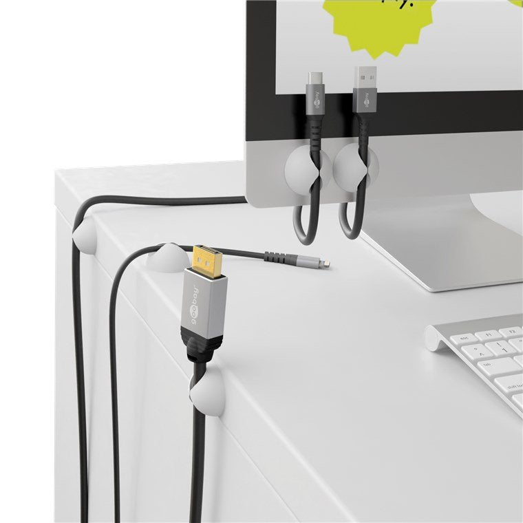 EAN 4040849951831 - Goobay 95183 organizador de cables Universal Soporte para cables Blanco 5 pieza(s) imagen 7