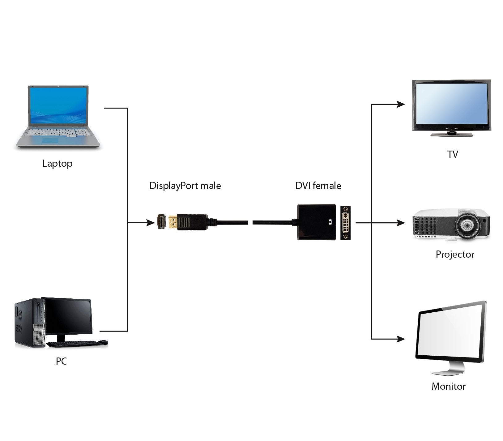 EAN 8716309092661 - Gembird A-DPM-DVIF-002 adaptador de cable de vídeo 0,1 m DisplayPort DVI Negro imagen 3