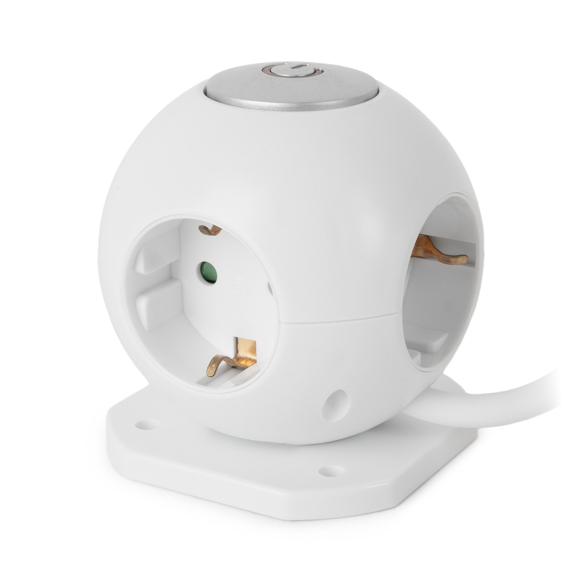 Entac Meckdosenball 3fach Con Usb 1,5m Schalter Blanco