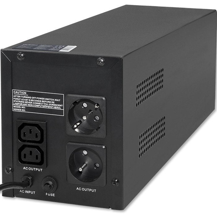 EAN 5901878537764 - Qoltec 53776 sistema de alimentación ininterrumpida (UPS) Línea interactiva 1,5 kVA 900 W 4 salidas AC imagen 2