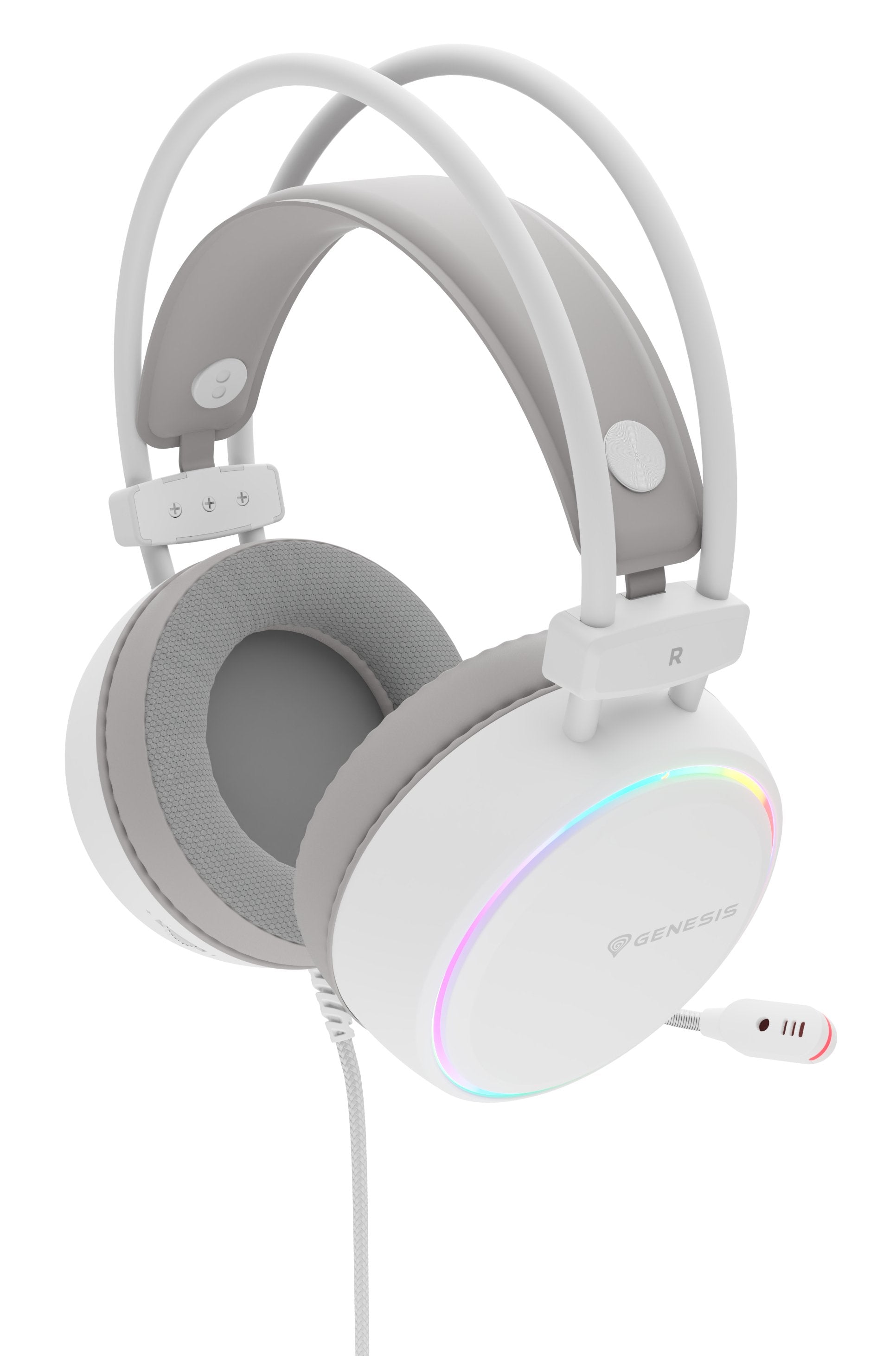 Auriculares Gaming Genesis Neon 613 G2 2.0 Rgb Blanco