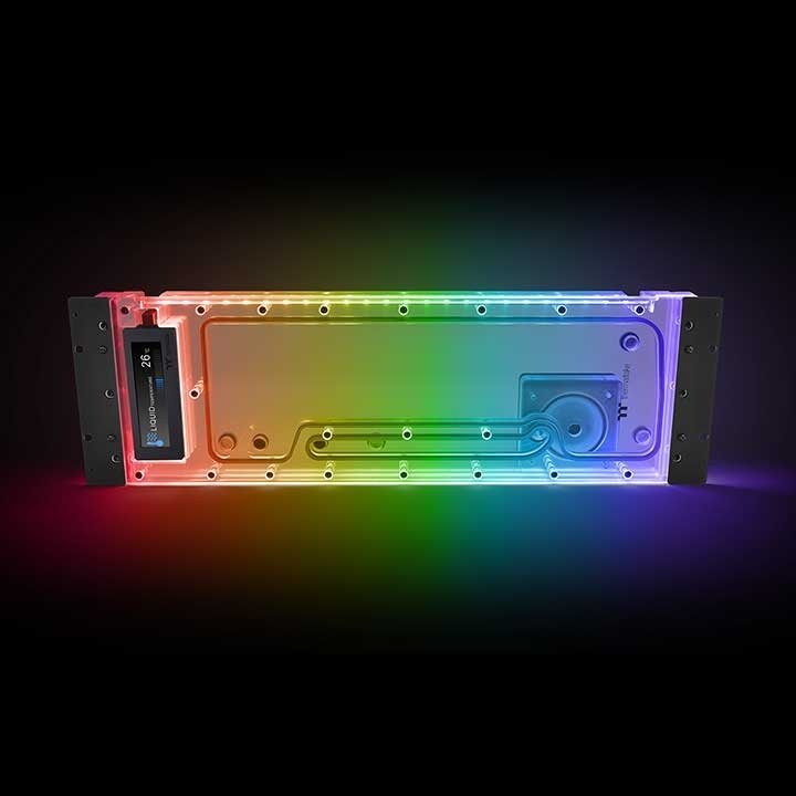 Placa Distro Thermaltake Pacific Ultra Core P8 Dp-D5 Plus Con Bomba Para Caja Core P8 Cl-W359-Pl00sw-A