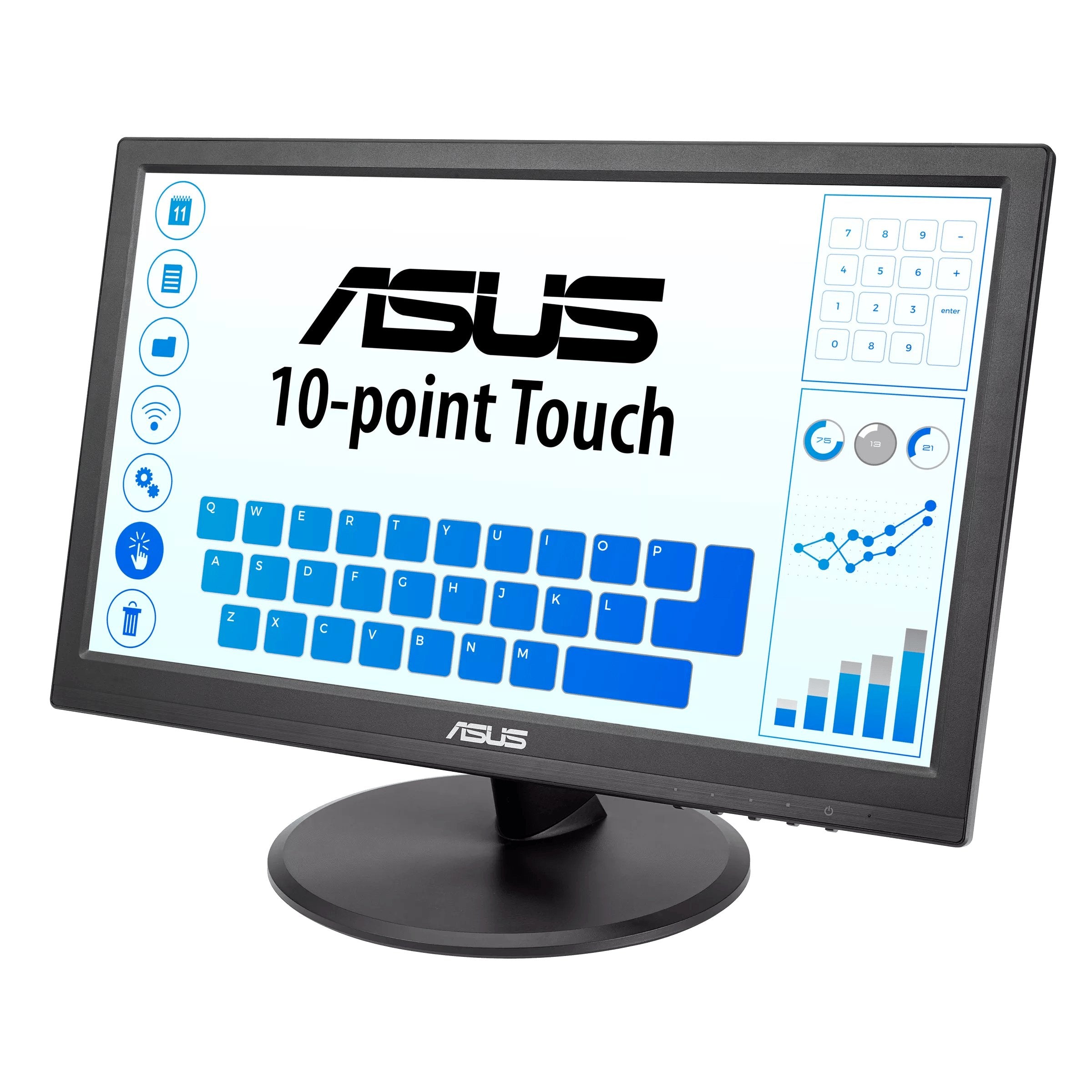 EAN 4711081368403 - ASUS VT168HR pantalla para PC 39,6 cm (15.6") 1366 x 768 Pixeles WXGA LED Pantalla táctil Negro imagen 3