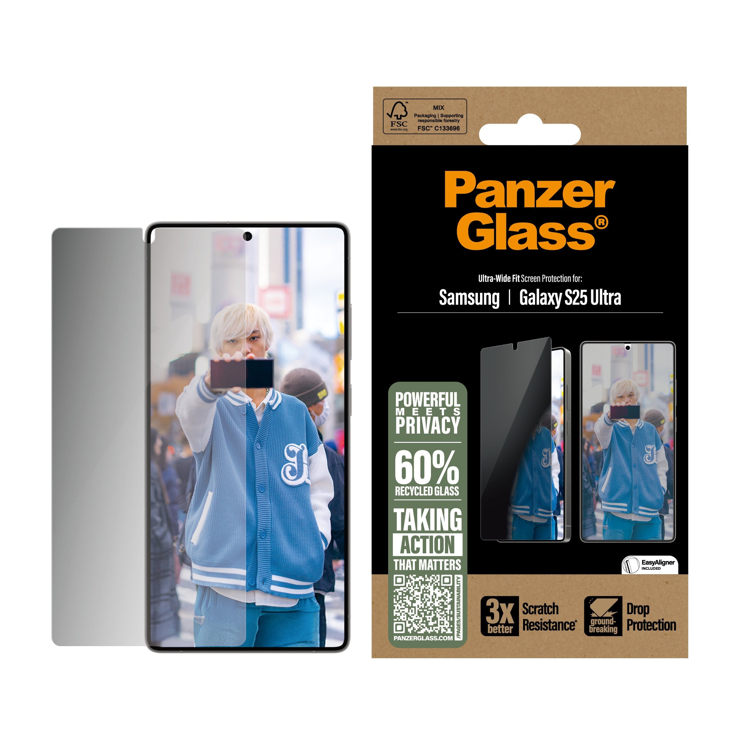 EAN 5715685017377 - PanzerGlass ® Privacy Screen Protector Samsung Galaxy S25 Ultra | Ultra-Wide Fit Protector de pantalla 1 imagen 2