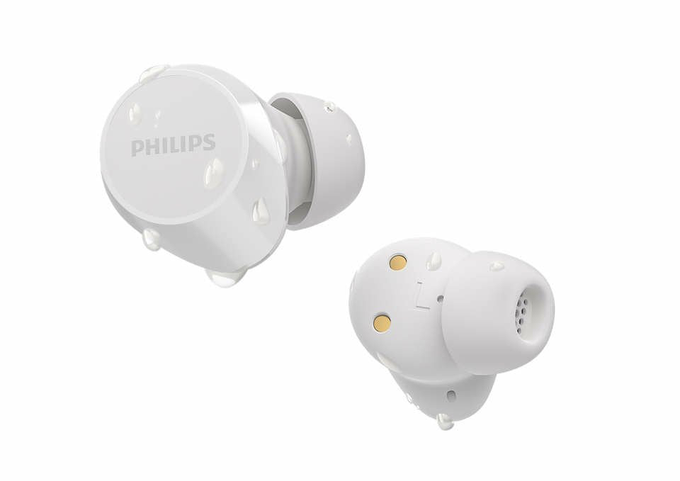 Auricular Botón Philips Tat1209wt/00 Blanco Bluetooth Ipx4