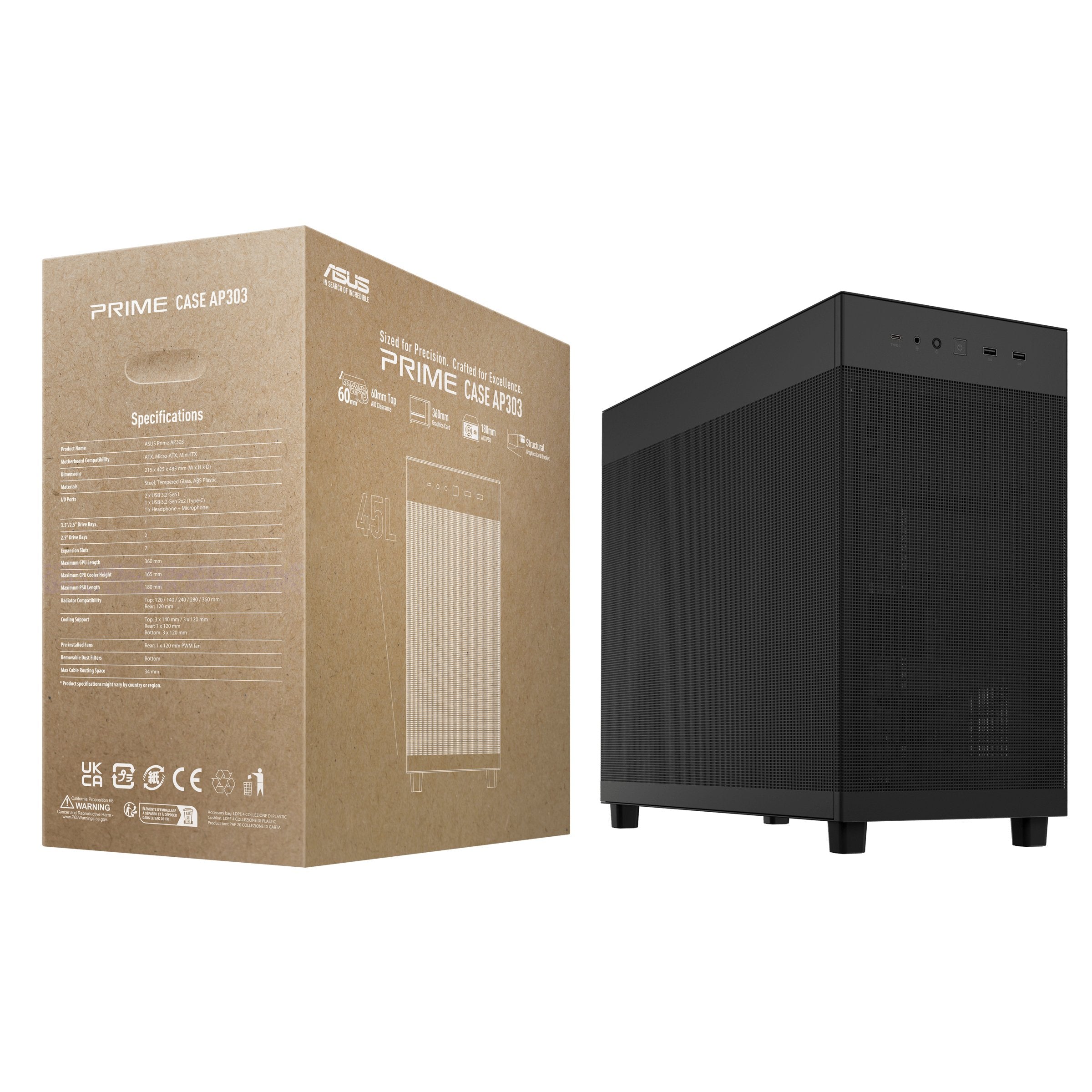 EAN 4711636165051 - ASUS Prime AP303 Mesh Midi Tower Negro imagen 15