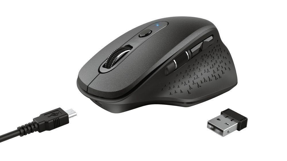 Ratón Ergonómico Inalámbrico Trust Ozaa Batería Recargable Hasta 2400 Dpi