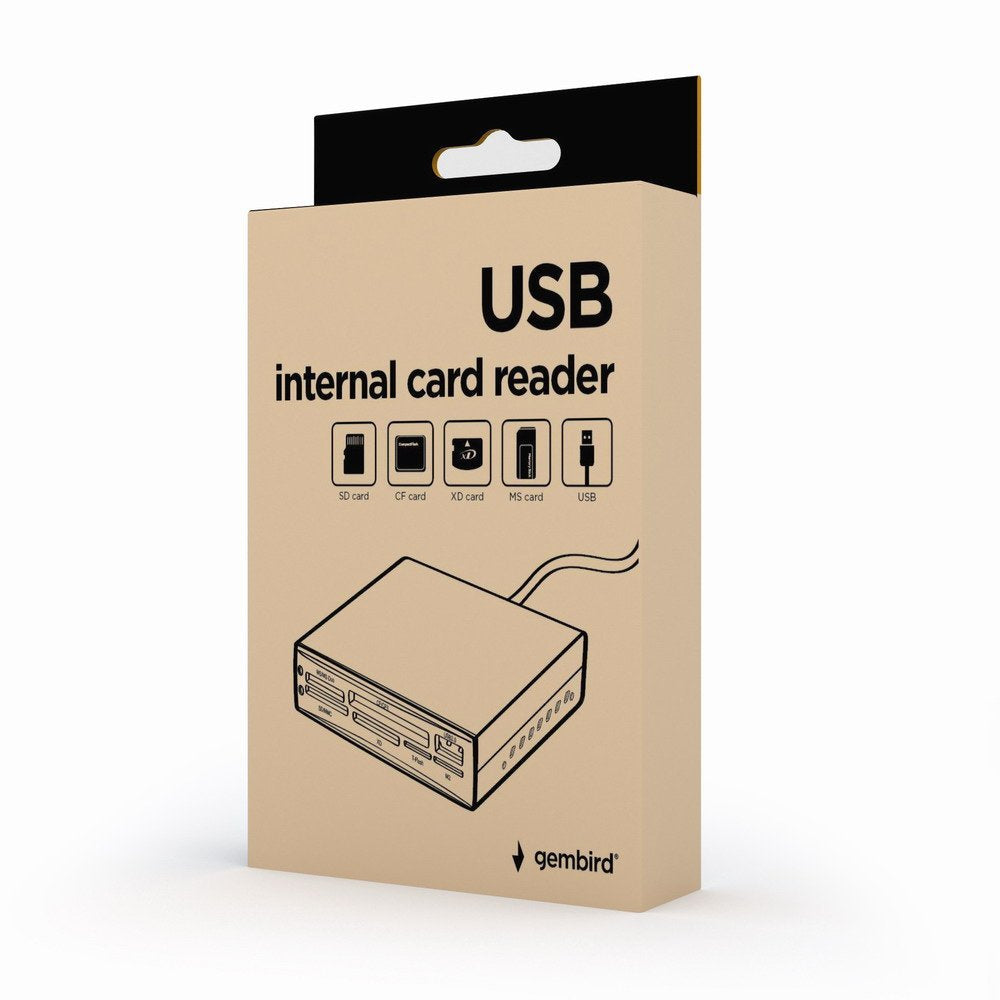 Lector De Tarjetas Interno Gembird Fdi2-Allin1-02-B Negro