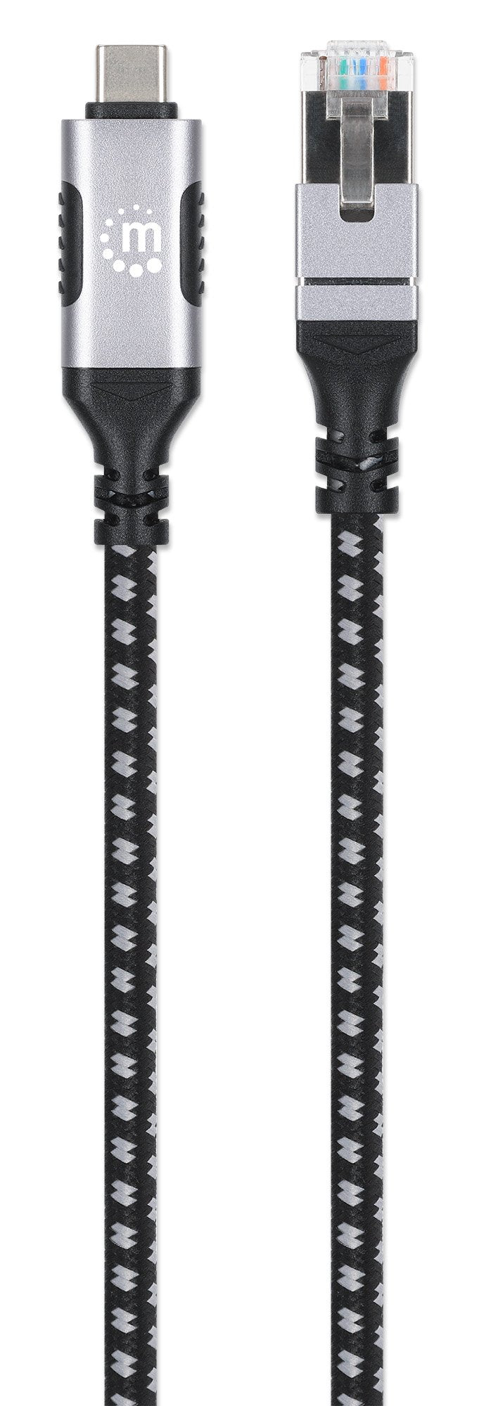 EAN 0766623394826 - Manhattan 394826 cambiador de género para cable RJ-45 USB-C Negro, Plata imagen 3