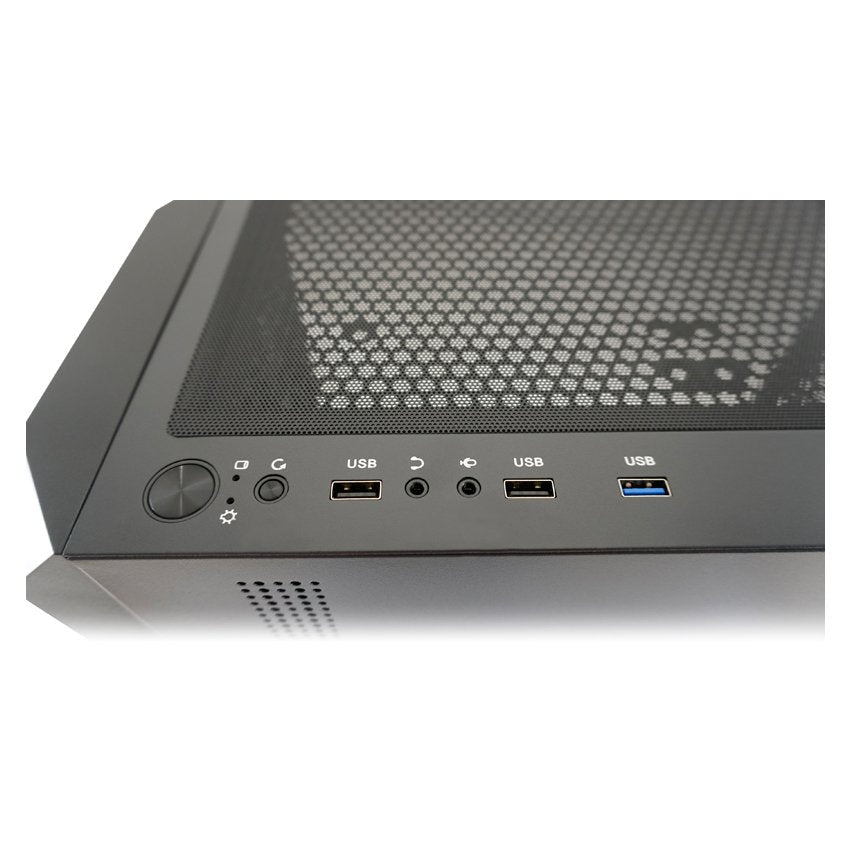 Caja Pc Lc-Power Gaming 712mb M-Atx Polynom X Black, 2*Usb2.0, 1*Usb3.0, Meshfrontpanel