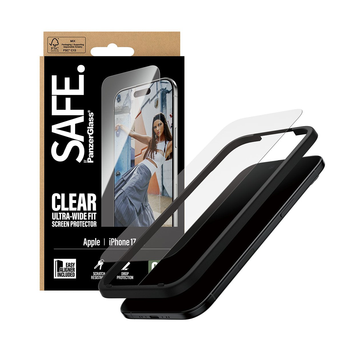EAN 5715685025884 - PanzerGlass SAFE. by ® Screen Protector iPhone 17 Air | Ultra-Wide Fit w. EasyAligner Protector de pantal imagen 5