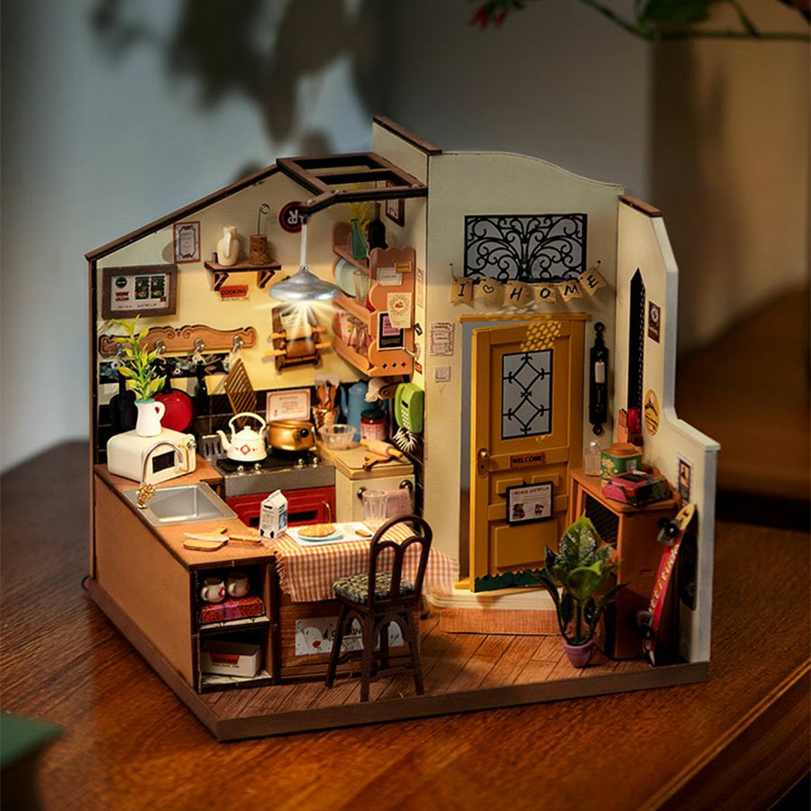 EAN 6946785119121 - ROBOTIME DG159 Casa en miniatura y rincón de libros para montar Casa en miniatura para montar imagen 2