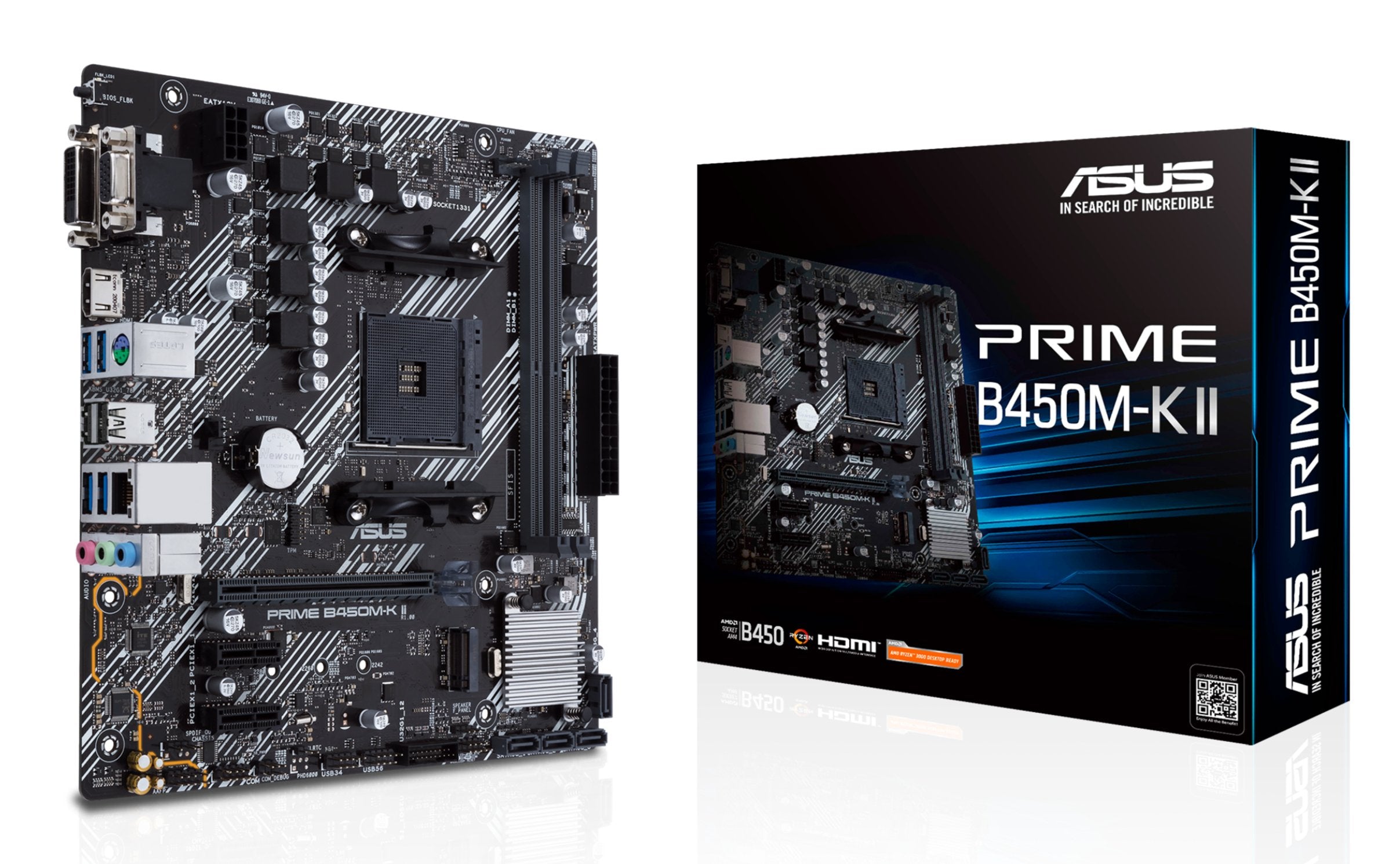 Placa Base Asus Am4 Prime B450m-K Ii M-Atx/2xddr4/4xsata6/2xusb 3.2/4x Usb2.0 90mb1600-M0eay0