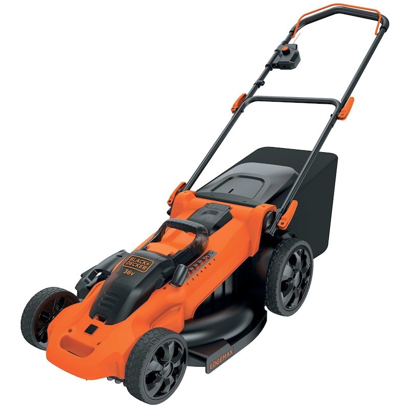 Cortacésped Inalámbrico Black+Decker Clma4825l2, 36 Voltios Naranja/Negro, 2 Baterías De Iones De Litio De 2,5 Ah Clma4825l2-Qw