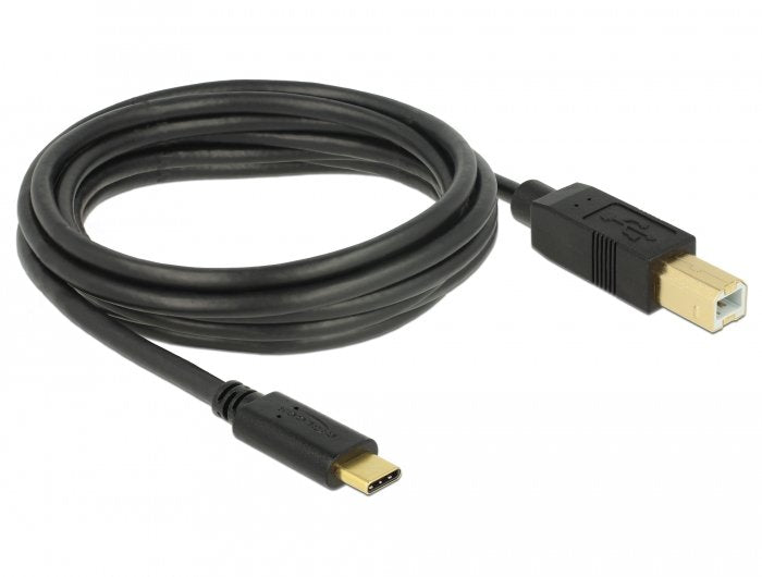EAN 4043619836666 - DeLOCK 83666 cable USB USB 2.0 3 m USB C USB B 0,48 Gbit/s Negro imagen 1