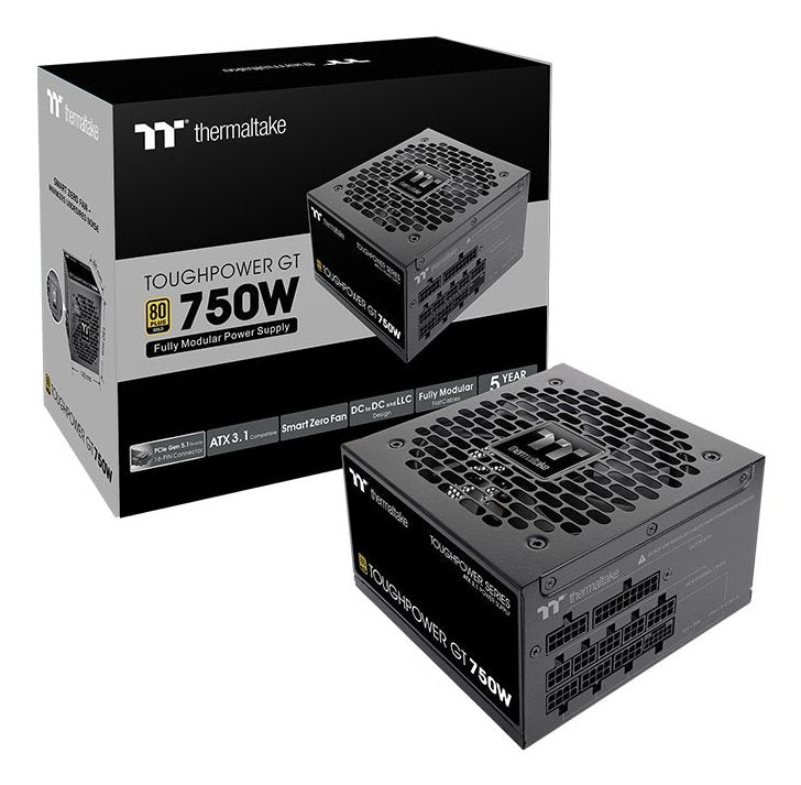 Fuente Thermaltake Toughpower Gt 750w De Alimentación Para Pc 1x Gpu De Alta Potencia De 12 Pines, 4x Pcie, Gestión De Cables, 750 Vatios Ps-Tpt-0750fnfage-3