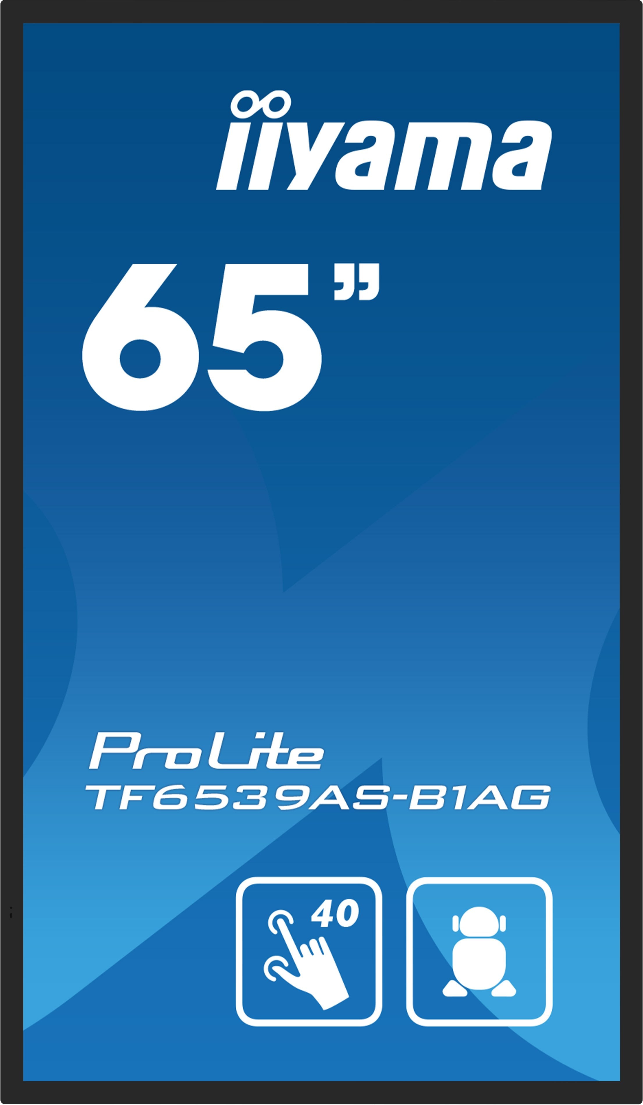 EAN 4948570123902 - iiyama TF6539AS-B1AG pantalla de señalización Pantalla plana para señalización digital 163,8 cm (64.5") L imagen 3