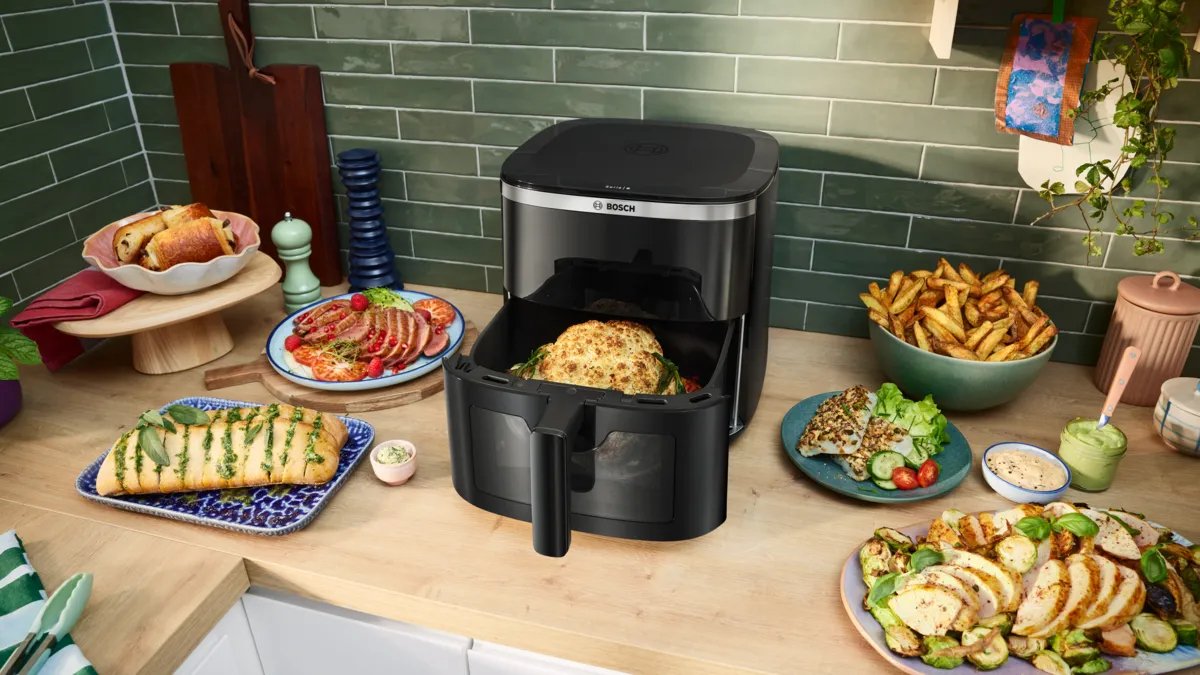 Bosch Serie 6 Mafs2671b Freidora Sencillo 7,2 L Independiente 1800 W Freidora De Aire Caliente Negro