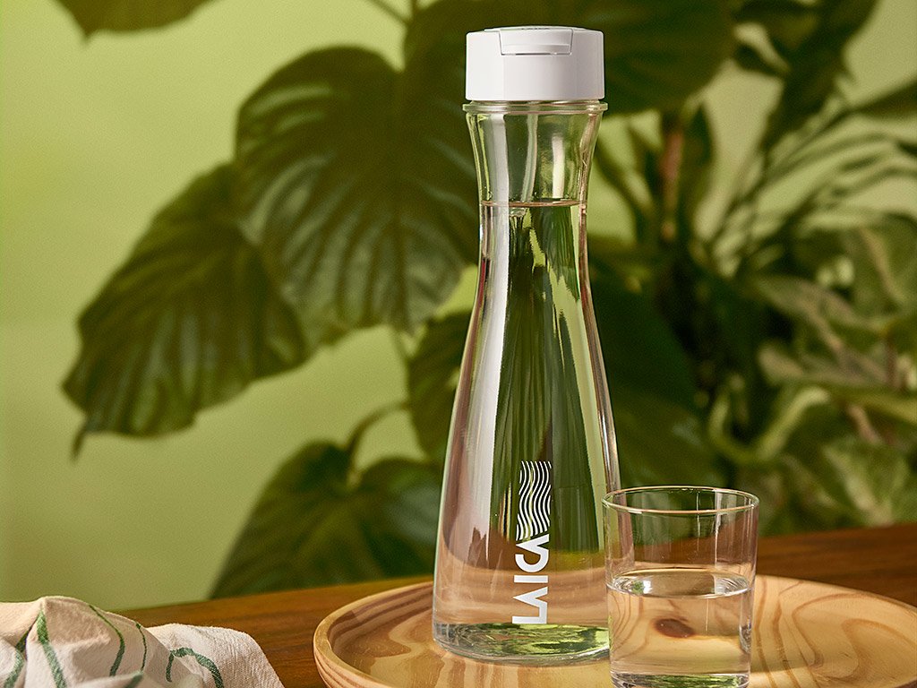 Botella Filtración Instantánea De Vidrio De 1 L Con 1 Filtro