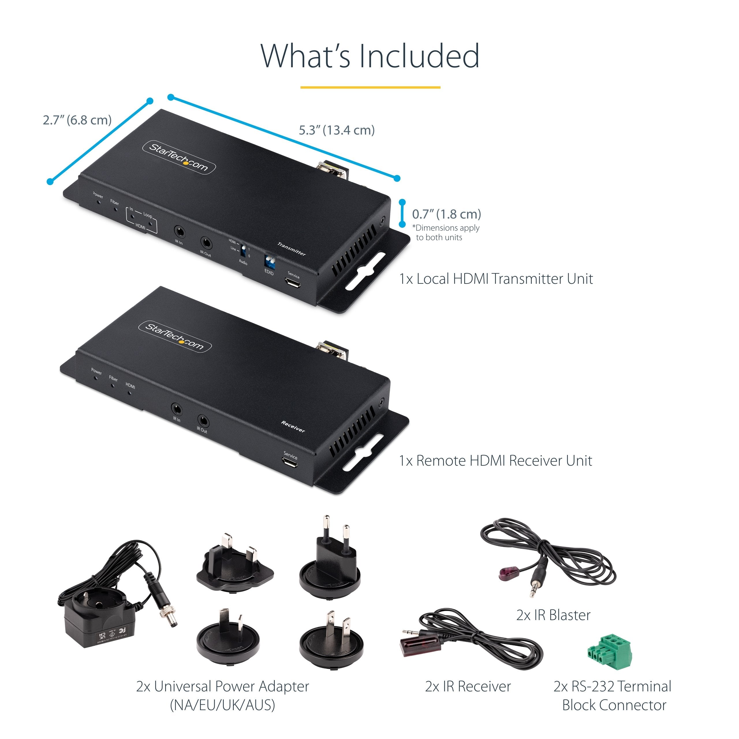 EAN 0065030897303 - StarTech.com ST121HD20FXA2 extensor audio/video Transmisor y receptor de señales AV Negro imagen 12