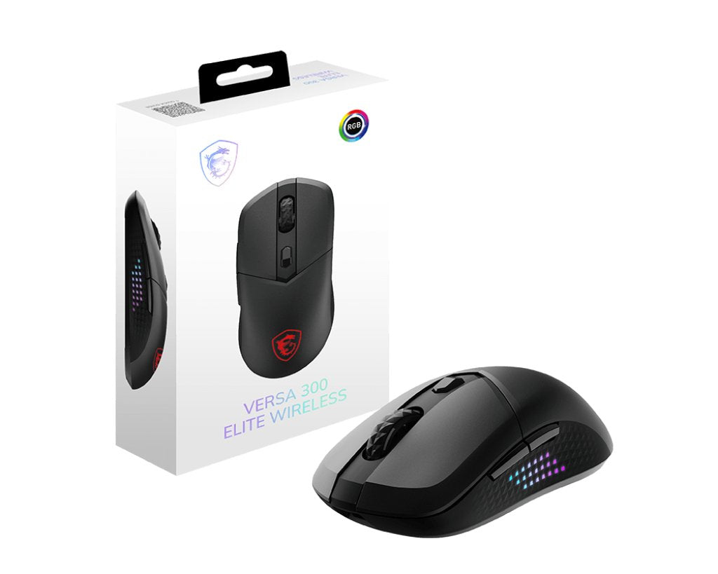 EAN 4711377245951 - MSI VERSA 300 ELITE WIRELESS ratón Juego mano derecha RF Wireless + Bluetooth + USB Type-C Óptico 26000 D imagen 5