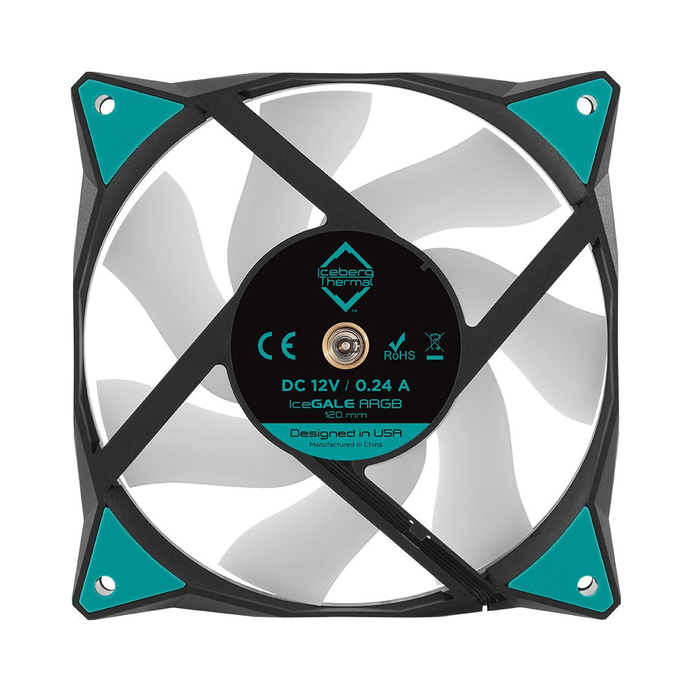 EAN 1230000071192 - Iceberg Thermal IceGALE ARGB Carcasa del ordenador Ventilador 12 cm Negro 1 pieza(s) imagen 3