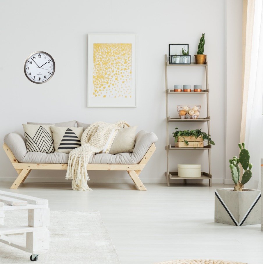 Tfa Dostmann Reloj De Pared Controlado Por Radio Con Marco De Acero Inoxidable Blanco (L) 305 X (B) 43 X (H) 305 Mm