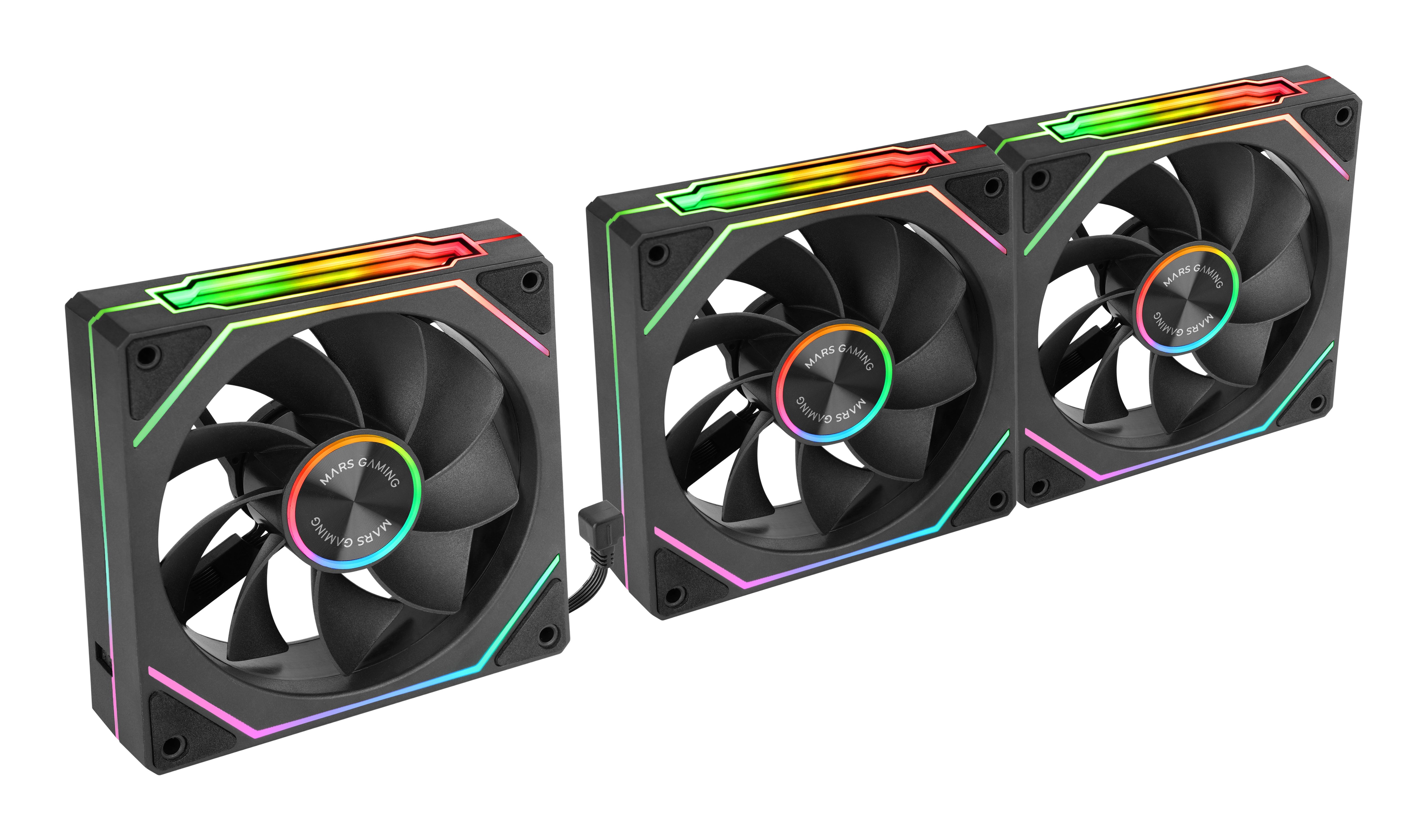 EAN 8435693111627 - Mars Gaming MF-LINKFINITYKIT2R Carcasa del ordenador Ventilador 12 cm Negro 3 pieza(s) imagen 3