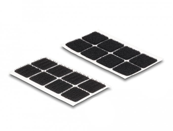 Delock Velcro Autoadhesivo, 64 Piezas Negro