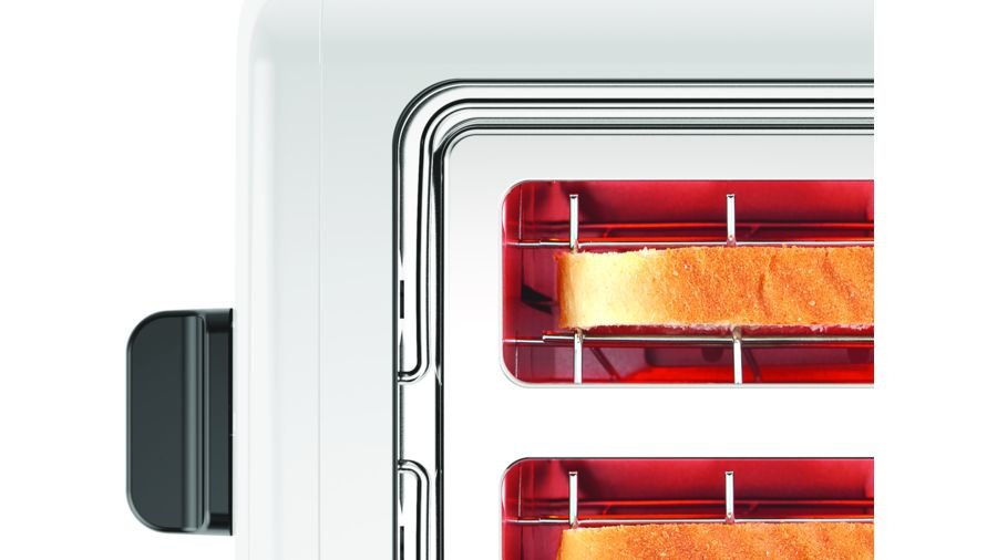 Bosch Tat3p421de Designline - Tostadora 970 W, Color Blanco