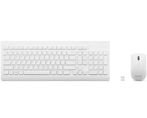 Lenovo Accessories 510 Wireless Combo Keyboard & Mouse (White)-Us English (103p)