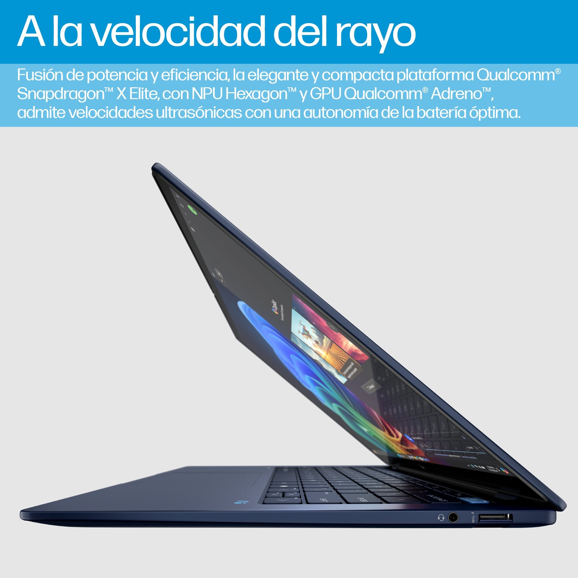 EAN 0198990176680 - HP EliteBook Ultra G1q Copilot+ PC Qualcomm Snapdragon X1E-78-100 Portátil 35,6 cm (14") Pantalla táctil imagen 10