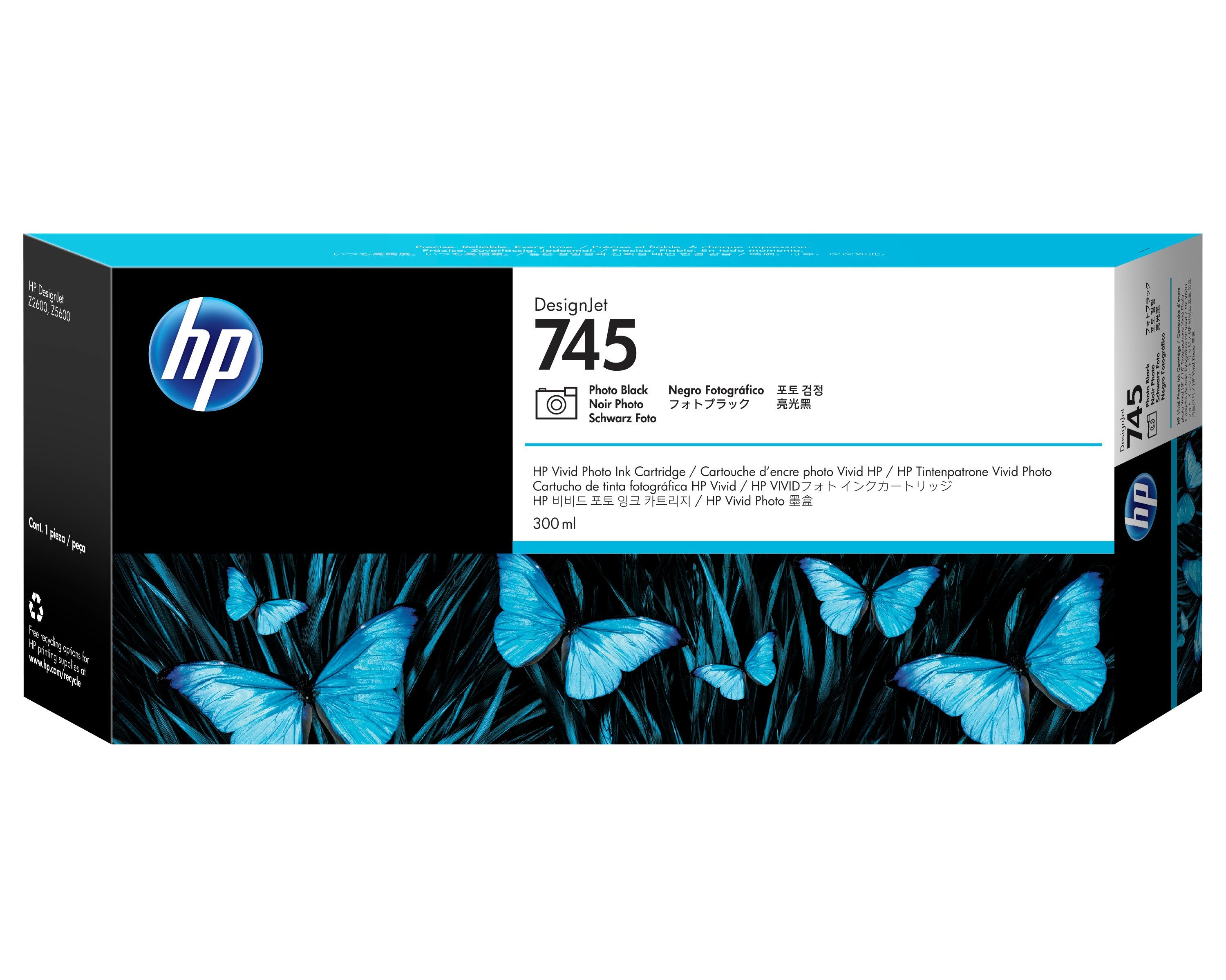 EAN 0725184104671 - HP 745 300-ml DesignJet Photo Black Ink Cartridge cabeza de impresora Inyección de tinta térmica imagen 1