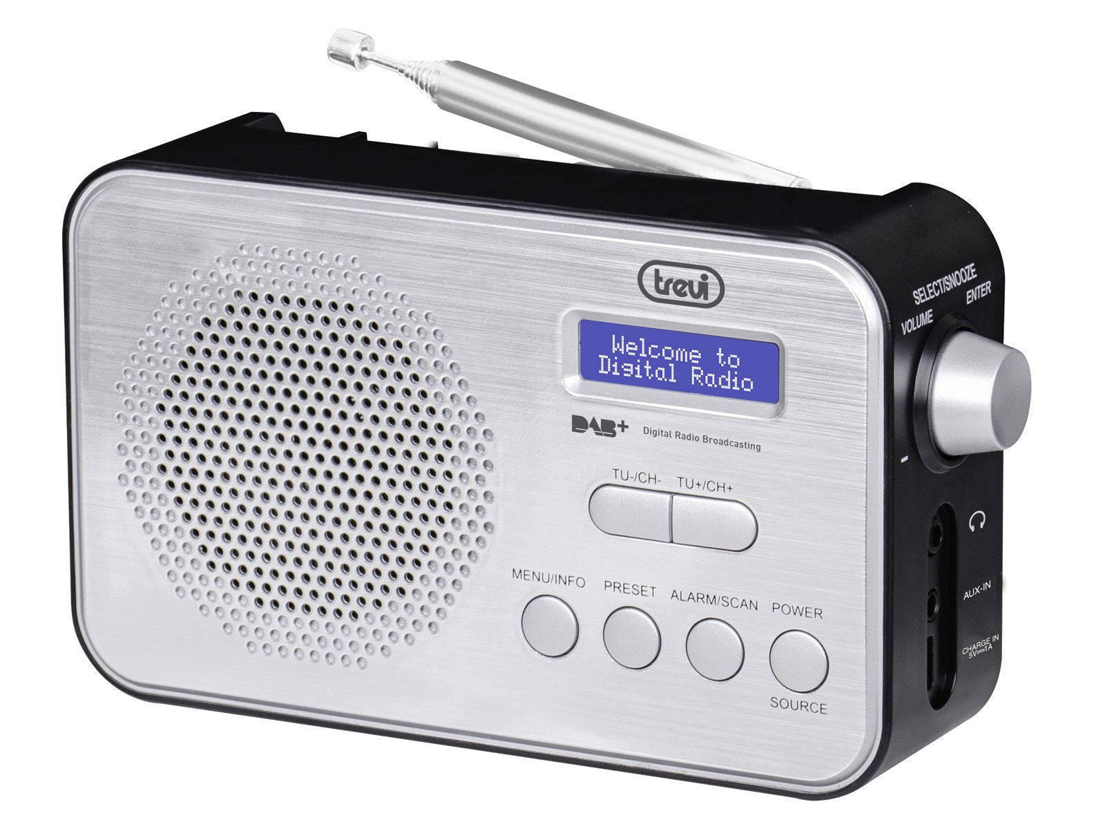 EAN 8011000025414 - Trevi DAB 7F92 R Portátil Digital Negro, Blanco imagen 1
