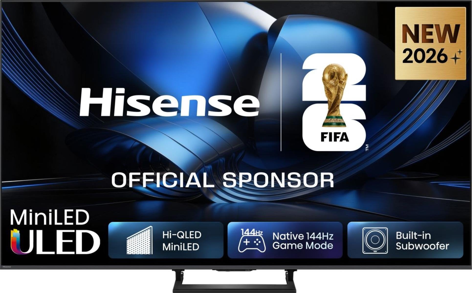139,0cm 55" (3840x2160) Hisense 55u7se Smart Tv 4k Uled Miniled 6ms 144hz Hdmi Usb Lan Hdr Vesa Wifi Bluetooth Black